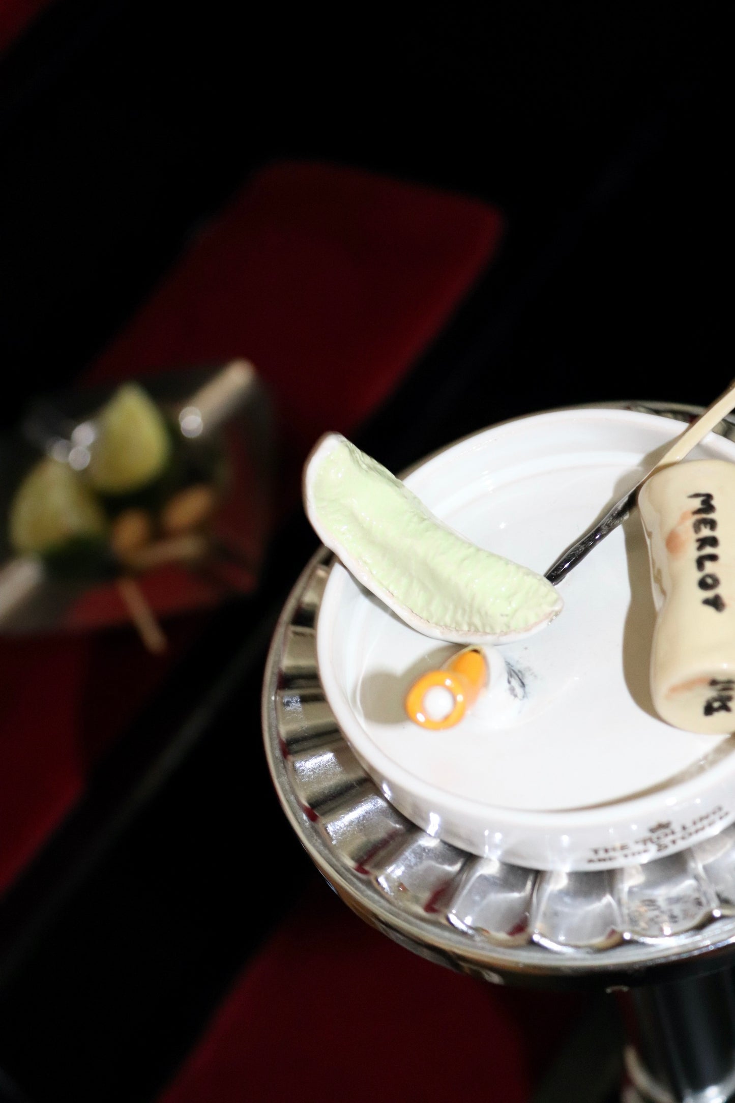 MERLOT & LIME WEDGE ASHTRAY
