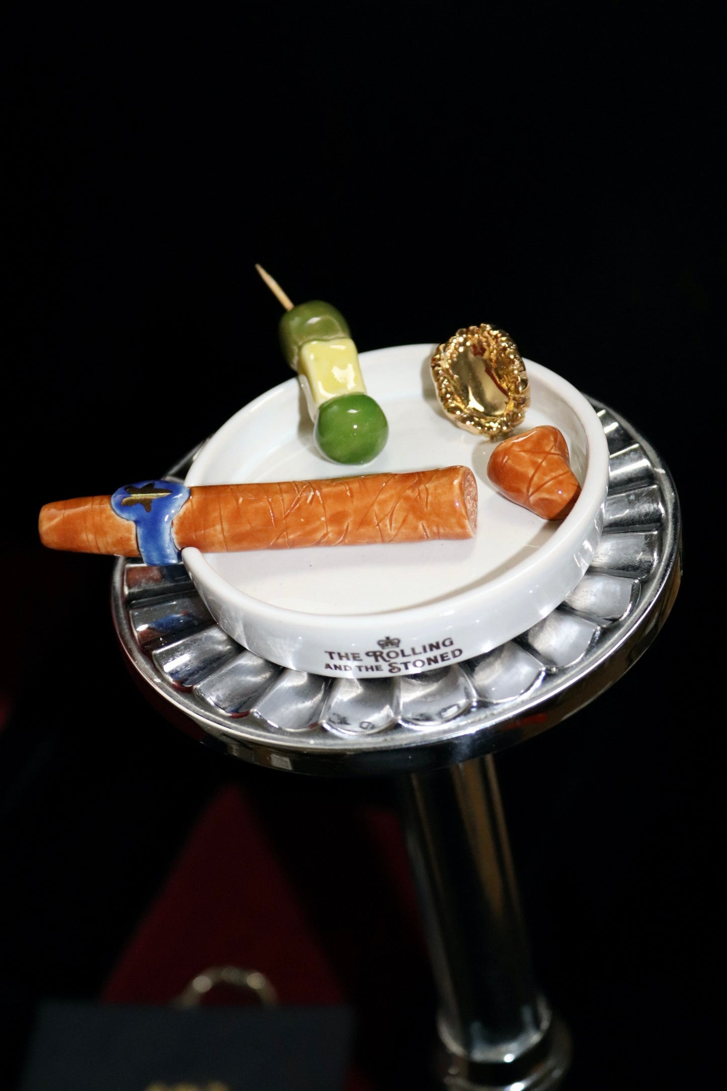 CIGAR & OLIVE ASHTRAY