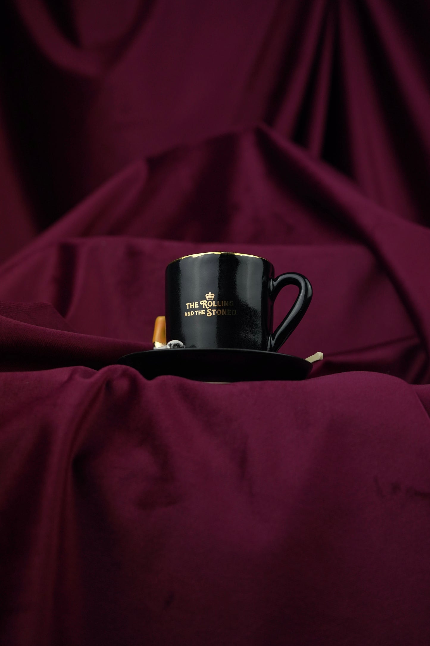 WAKE UP HAPPY ESPRESSO CUP & SAUCER