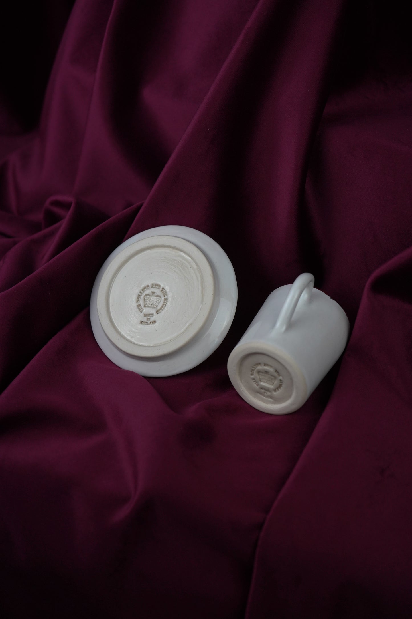 DOUBLE CIGARETTE ESPRESSO CUP & SAUCER