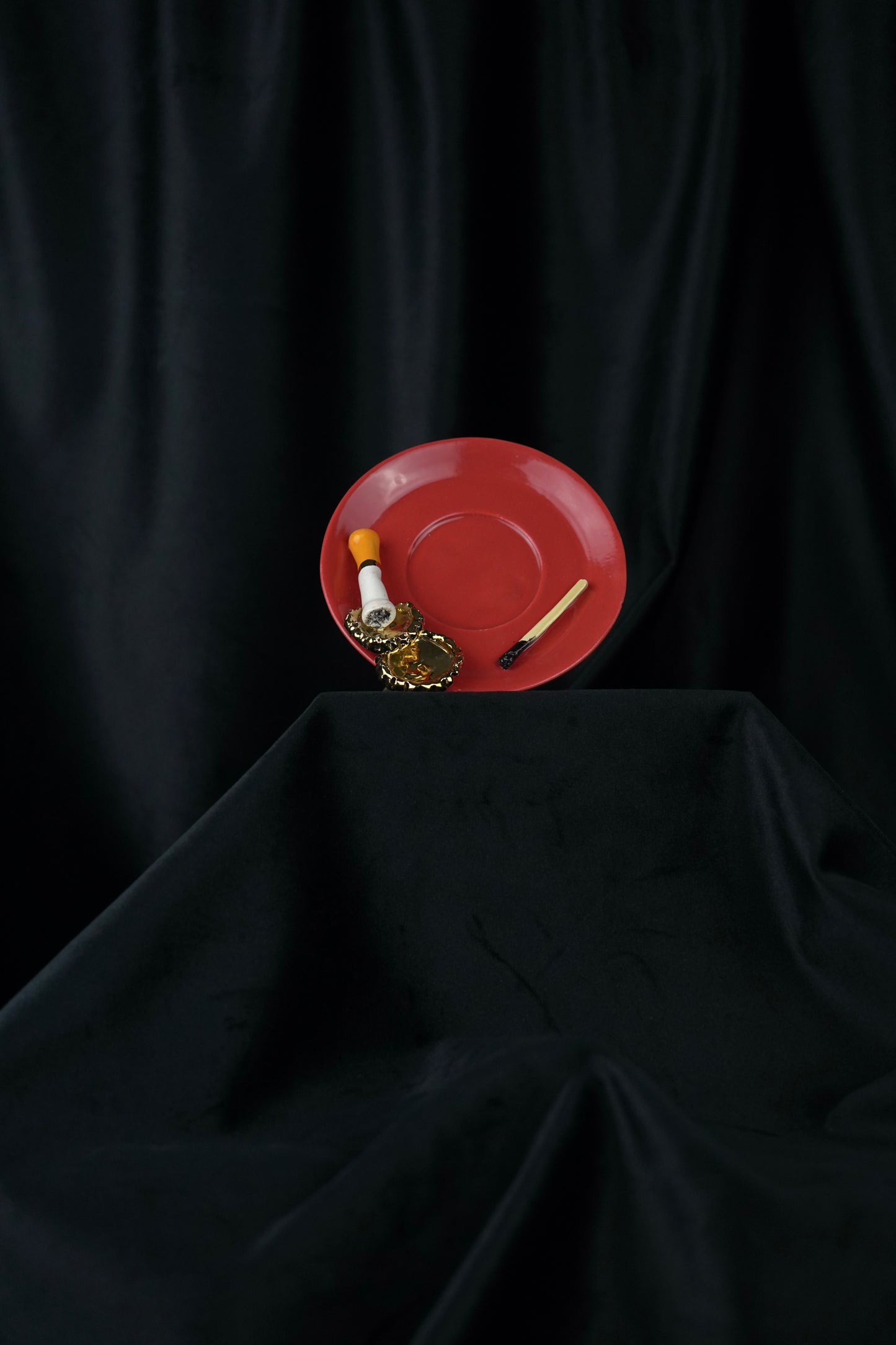 TWO BEER CAPS ESPRESSO CUP & SAUCER