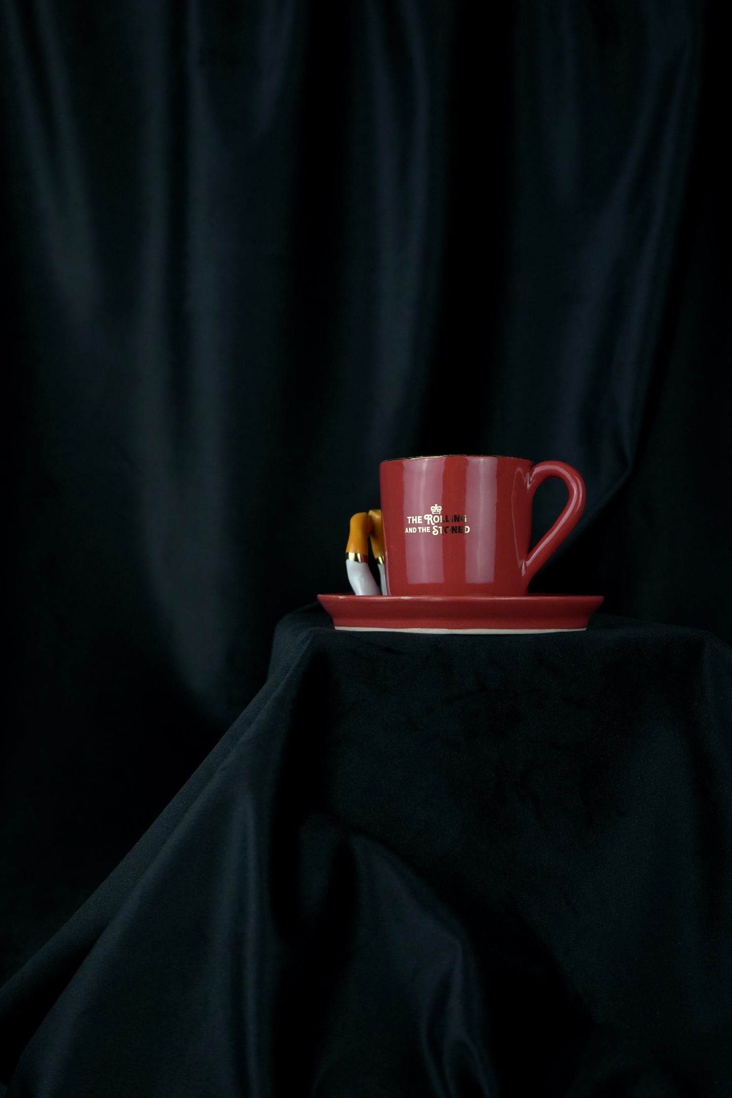 PAIR OF CIGGY'S ESPRESSO CUP & SAUCER