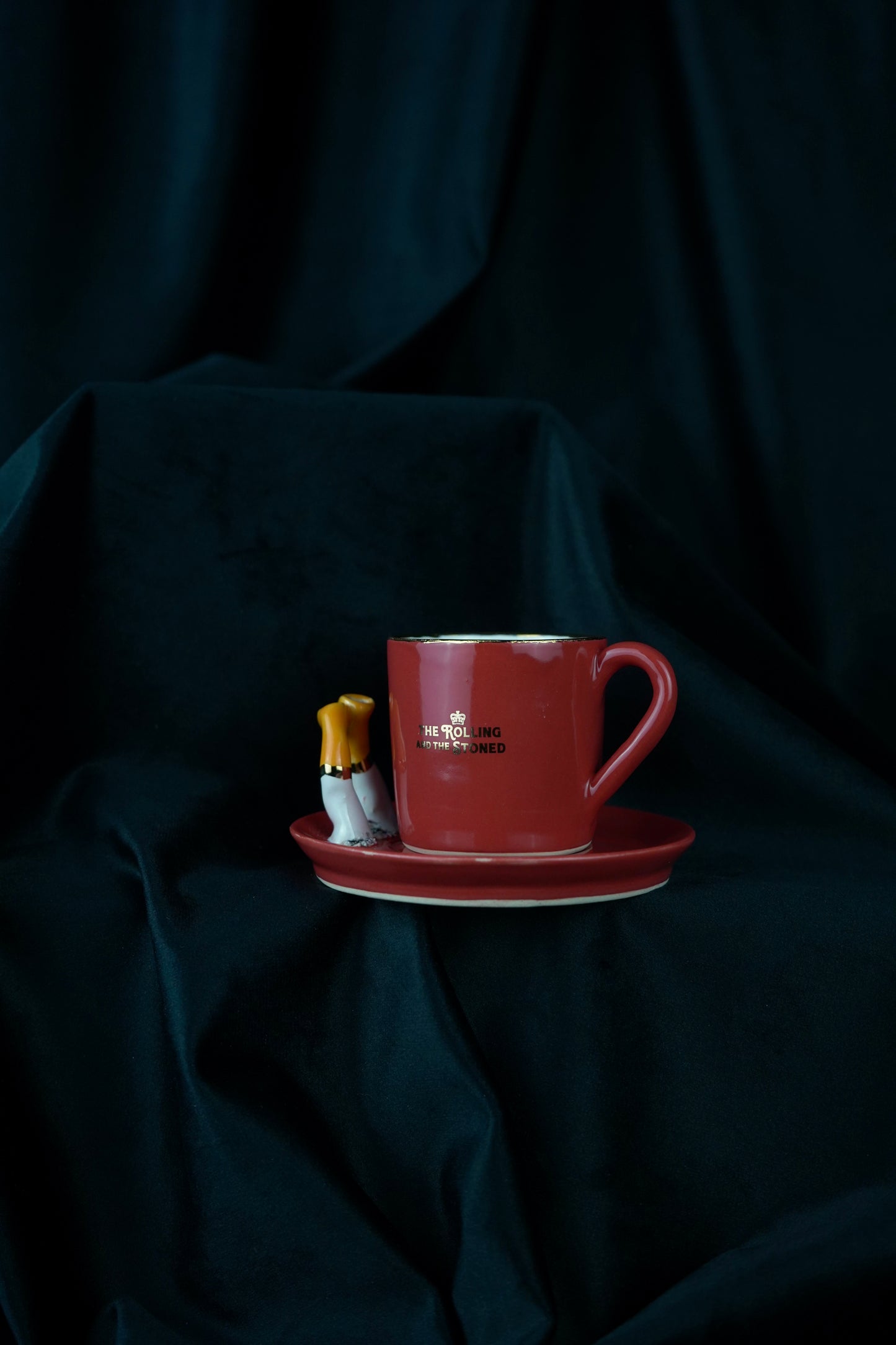 PAIR OF CIGGY'S ESPRESSO CUP & SAUCER