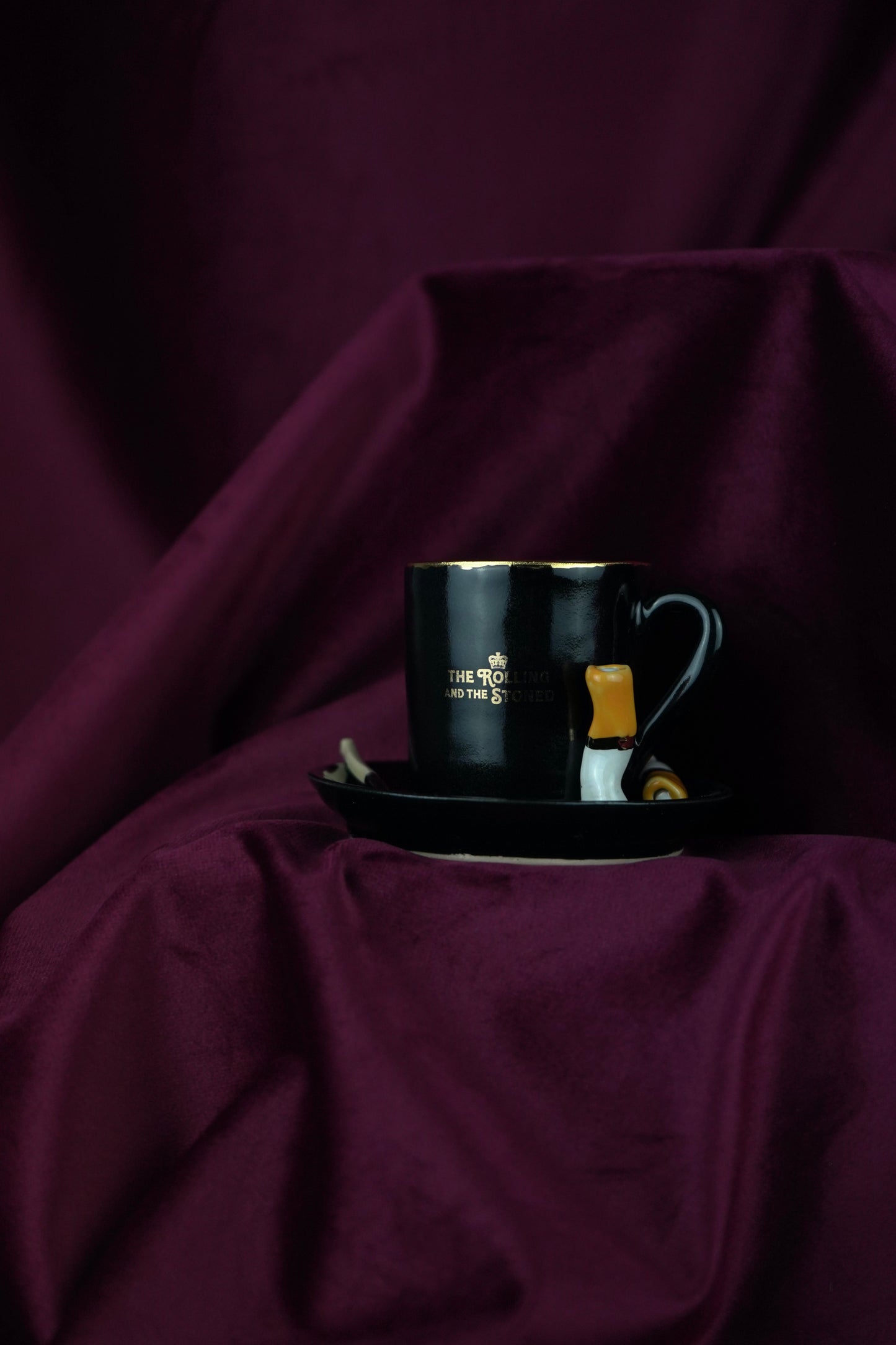 WAKE UP HAPPY ESPRESSO CUP & SAUCER