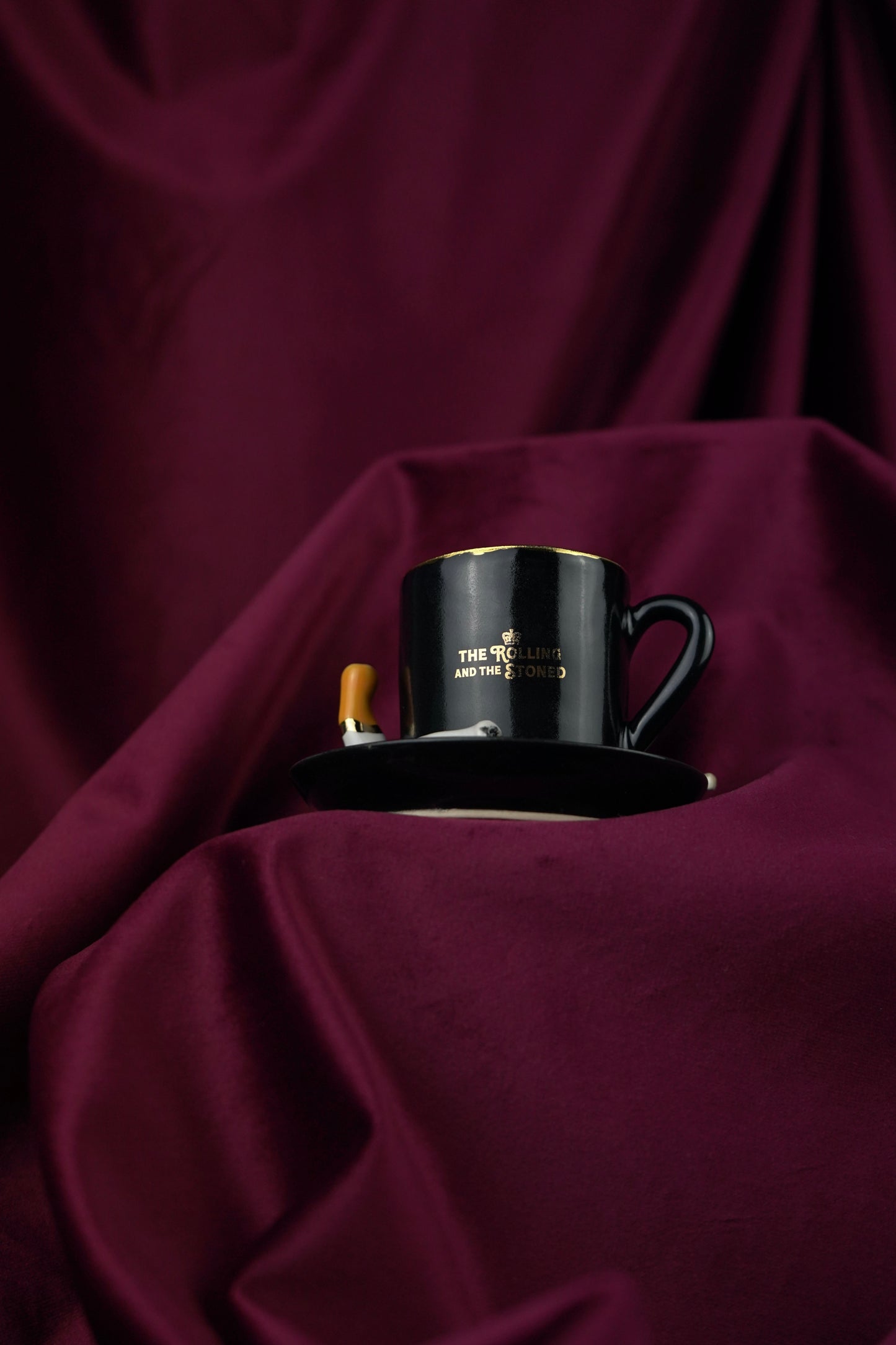 WAKE UP HAPPY ESPRESSO CUP & SAUCER