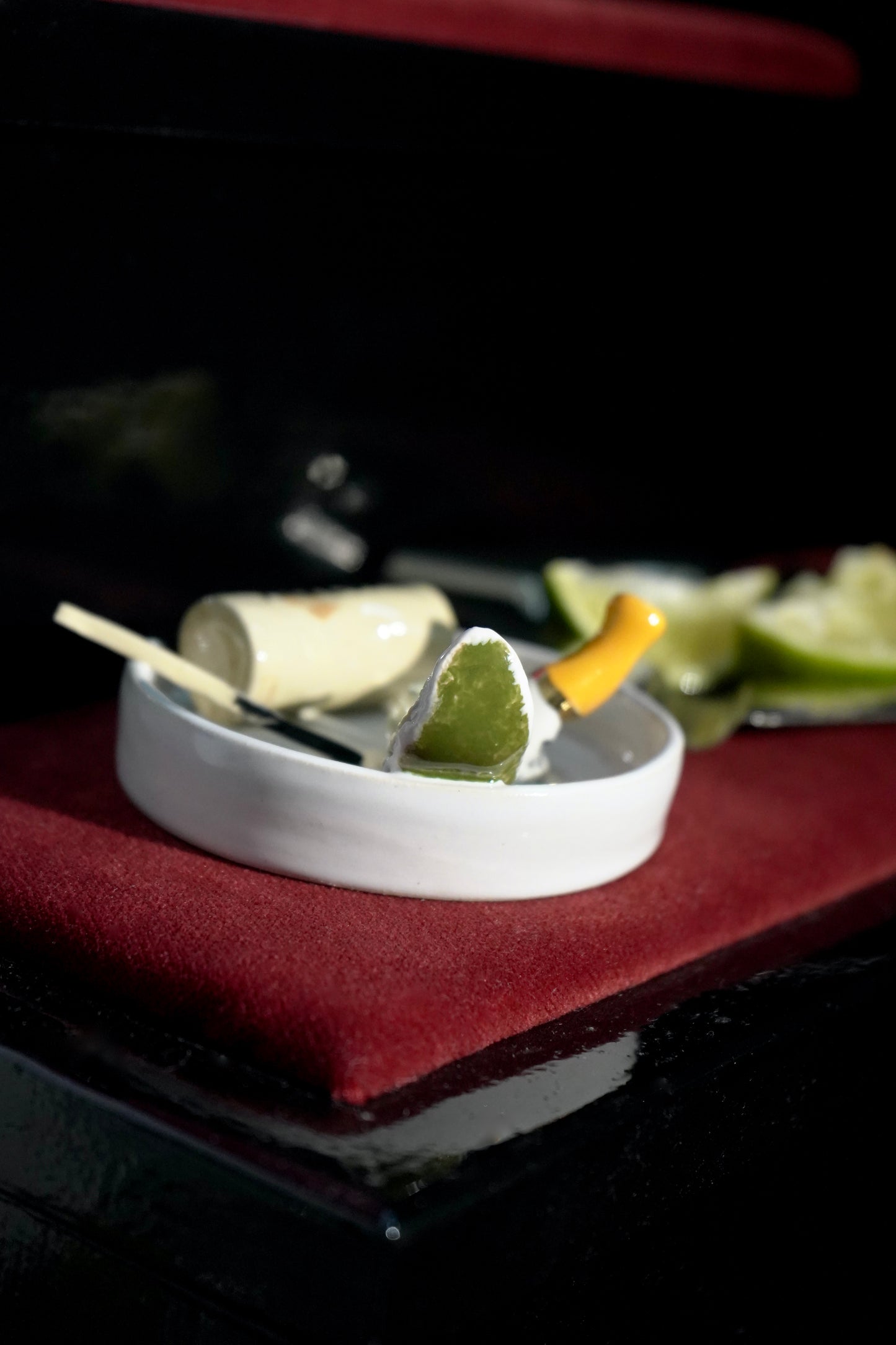 MERLOT & LIME WEDGE ASHTRAY