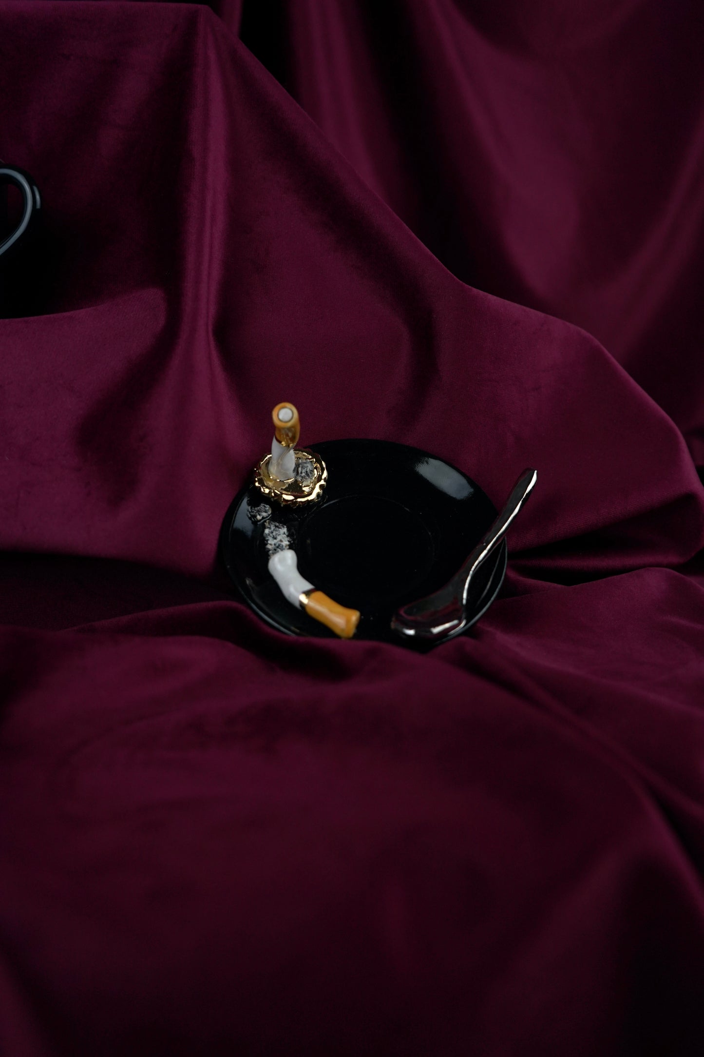 STUBBY BEER CAP & SPOON ESPRESSO CUP & SAUCER