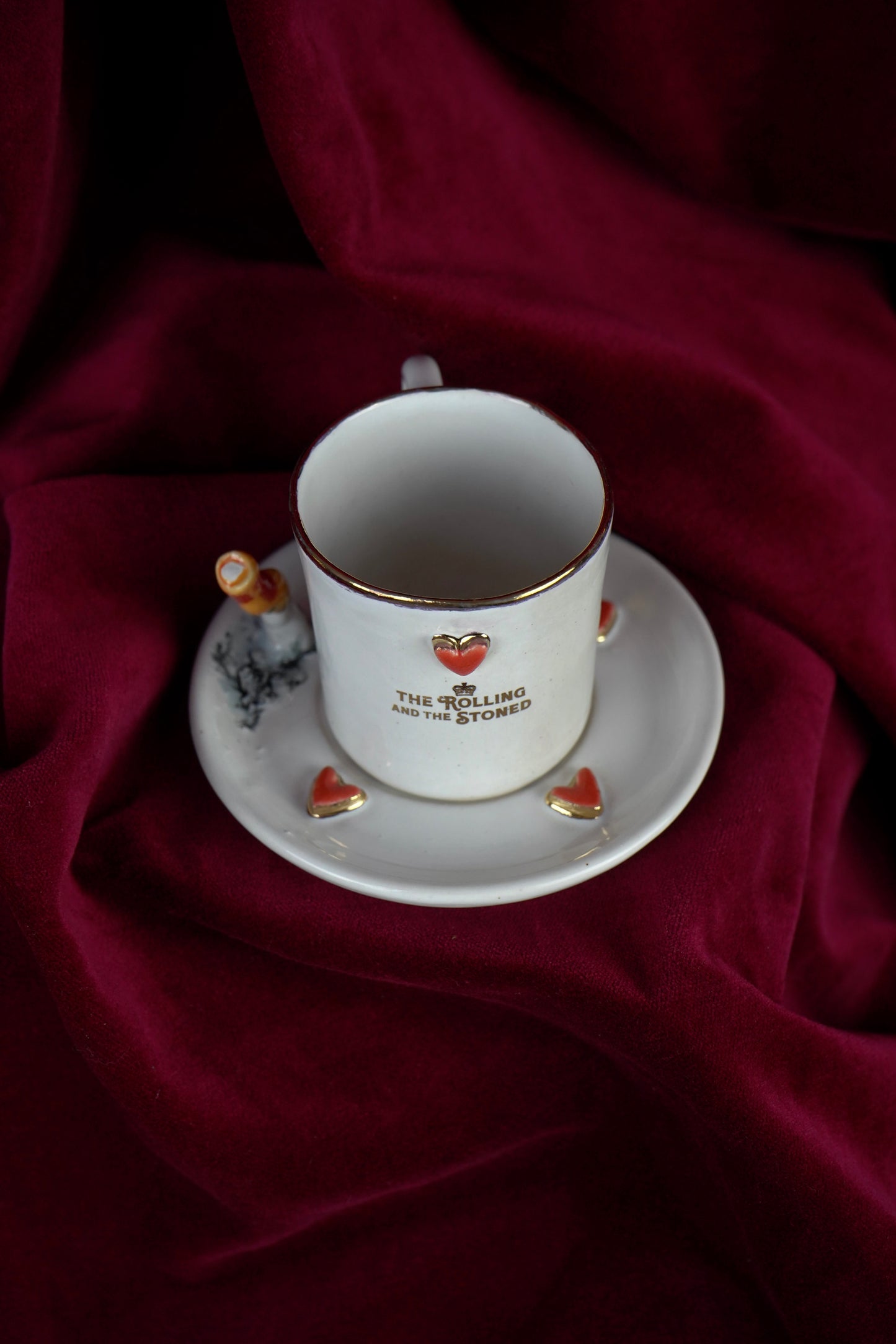 LOVER'S HEART ESPRESSO GOLDEN RIM