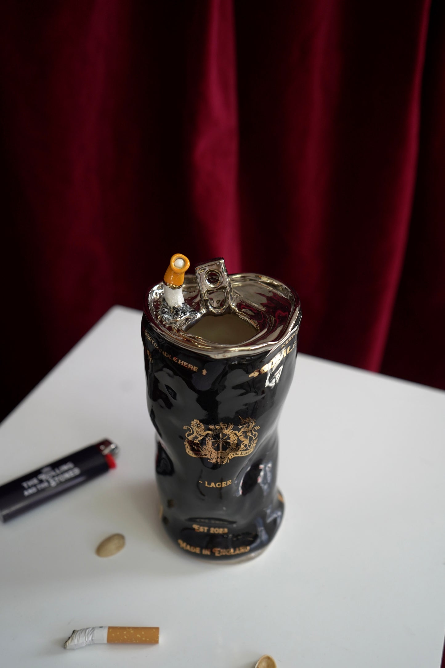 SILVER CIGARETTE BEER CAN