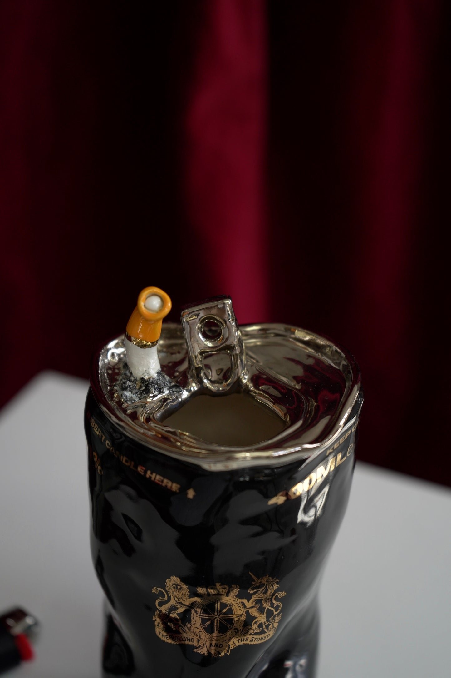 SILVER CIGARETTE BEER CAN