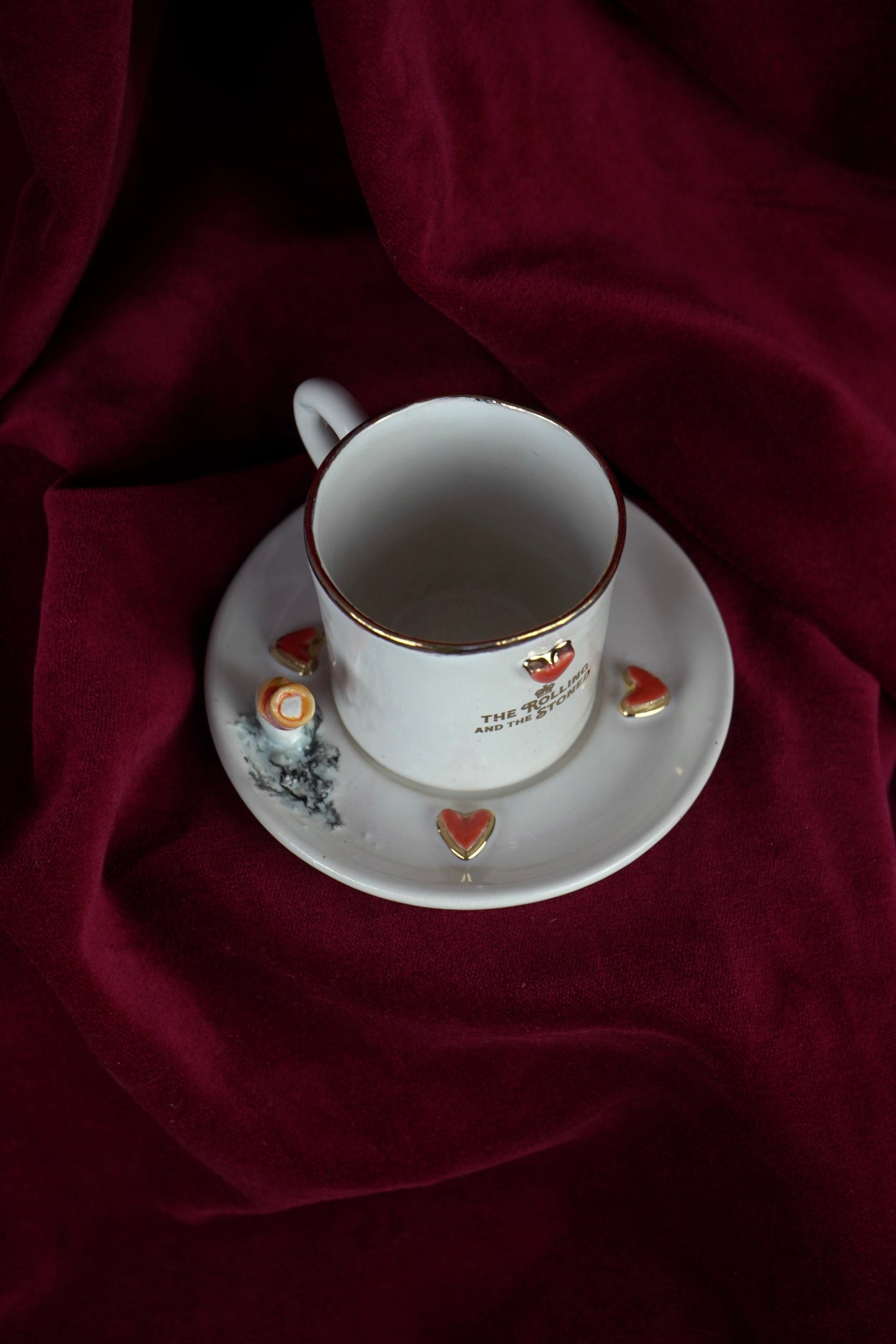 LOVER'S HEART ESPRESSO GOLDEN RIM