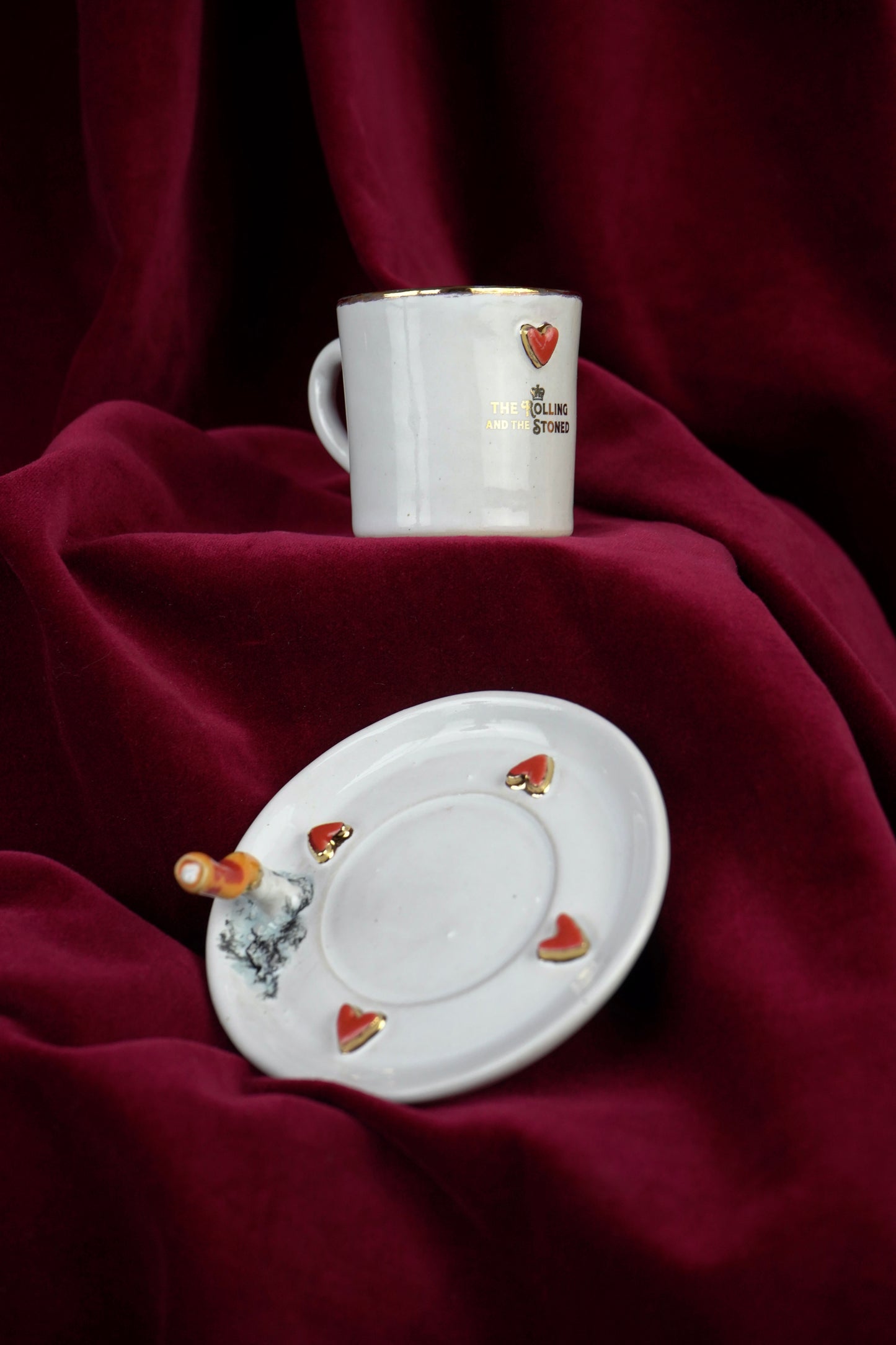 LOVER'S HEART ESPRESSO GOLDEN RIM