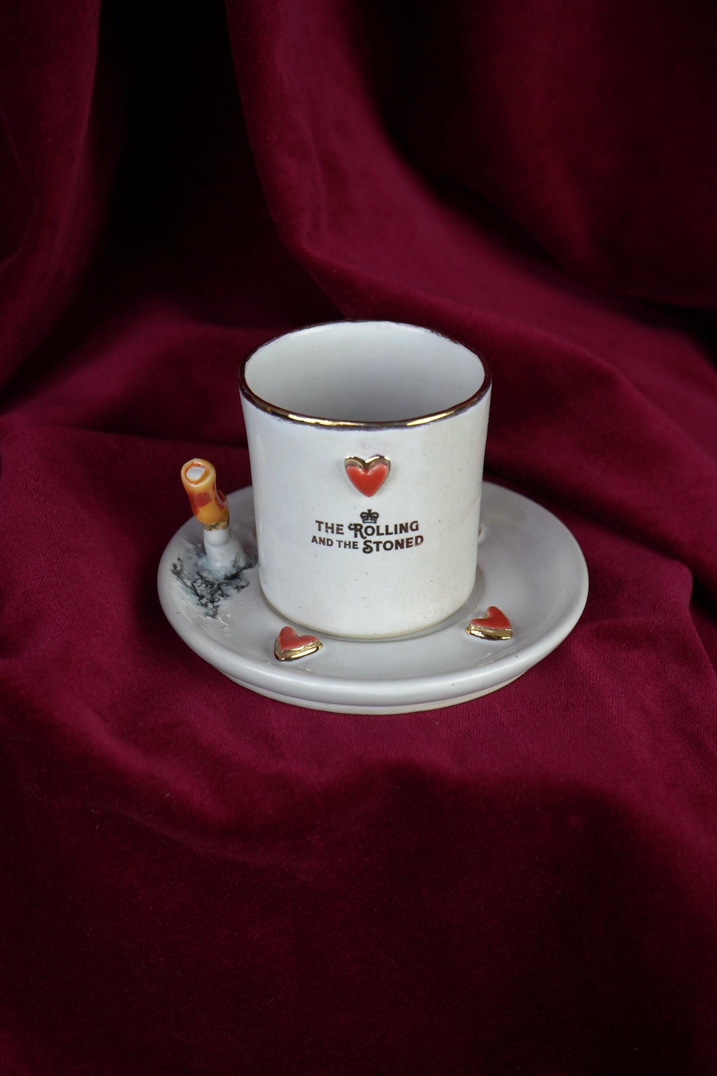 LOVER'S HEART ESPRESSO GOLDEN RIM