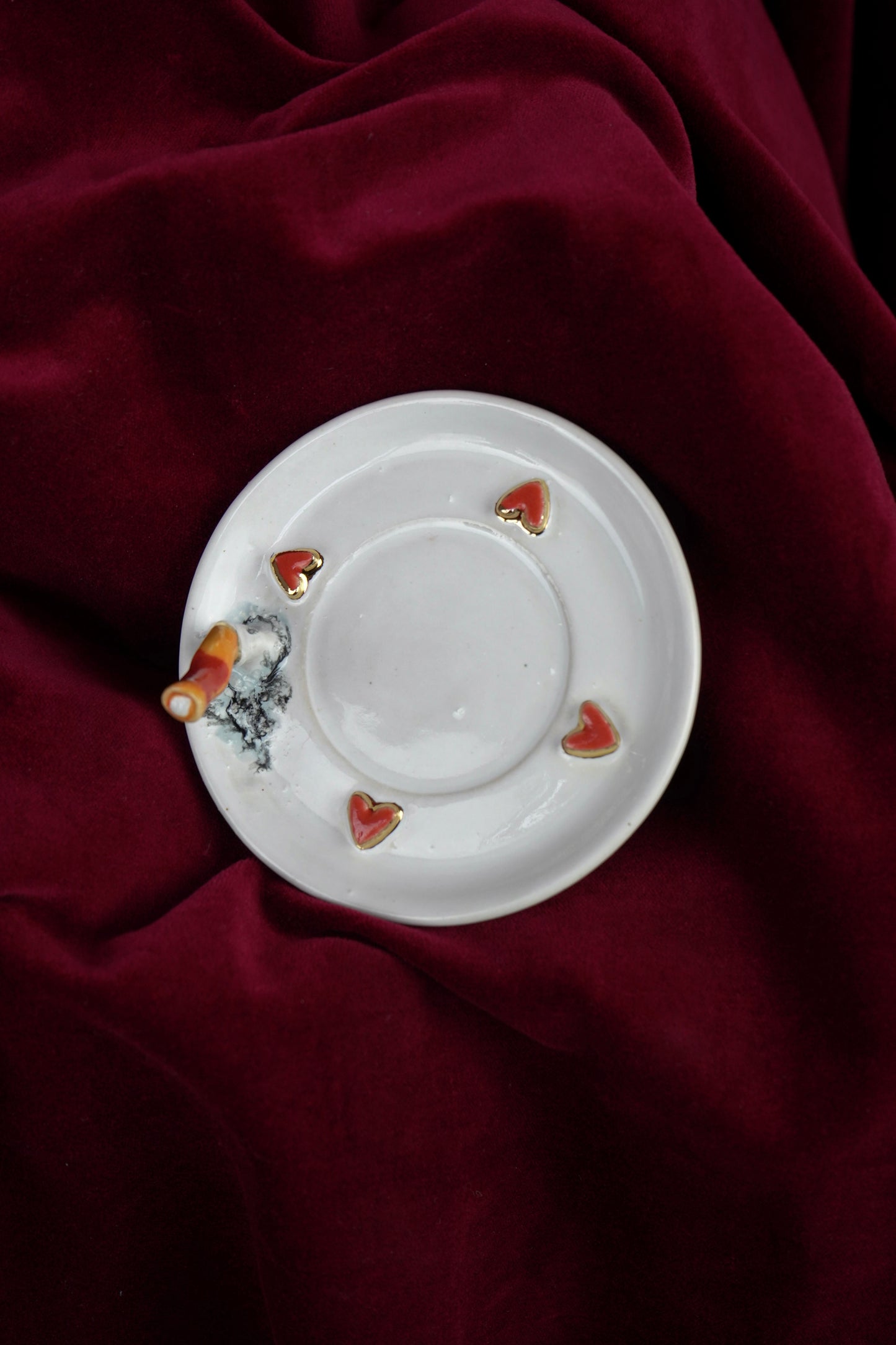 LOVER'S HEART ESPRESSO GOLDEN RIM