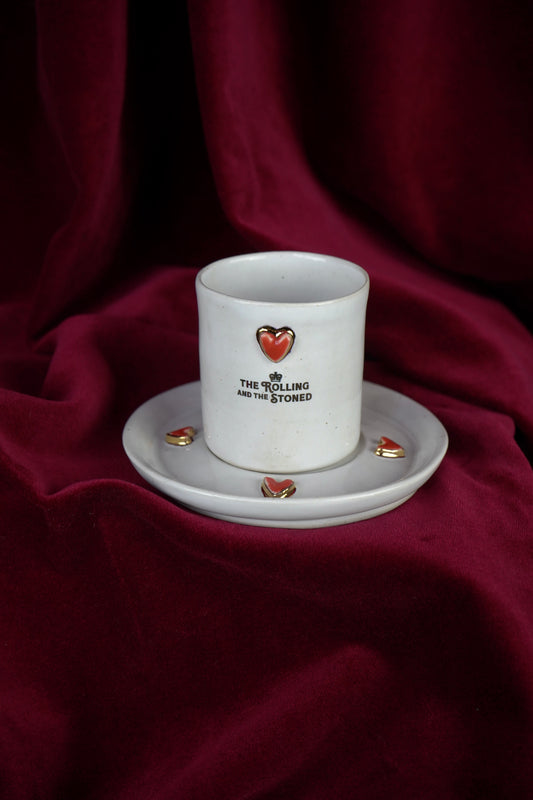 LOVER'S HEART ESPRESSO GOLDEN HANDLE