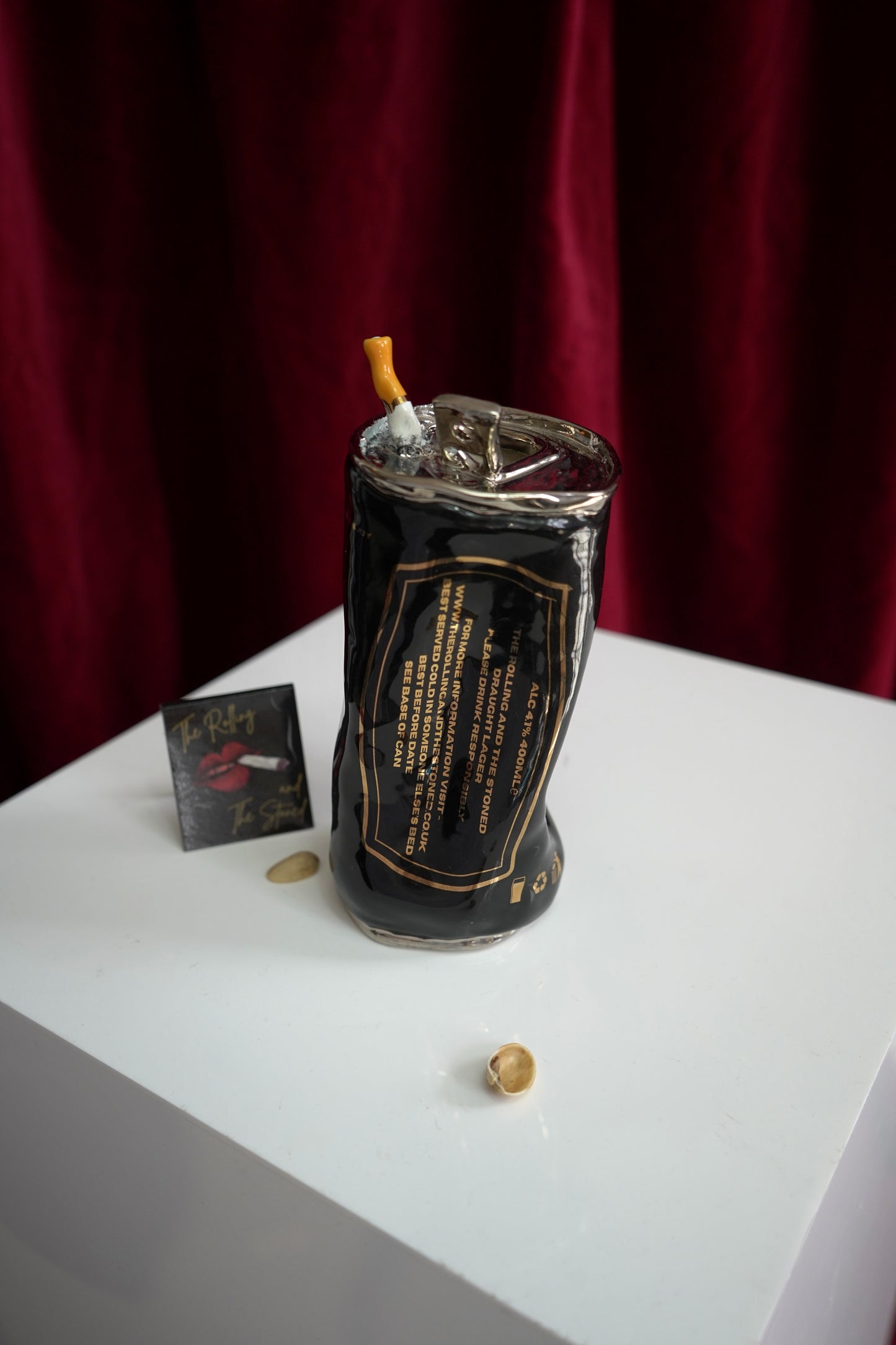 SILVER CIGARETTE BEER CAN
