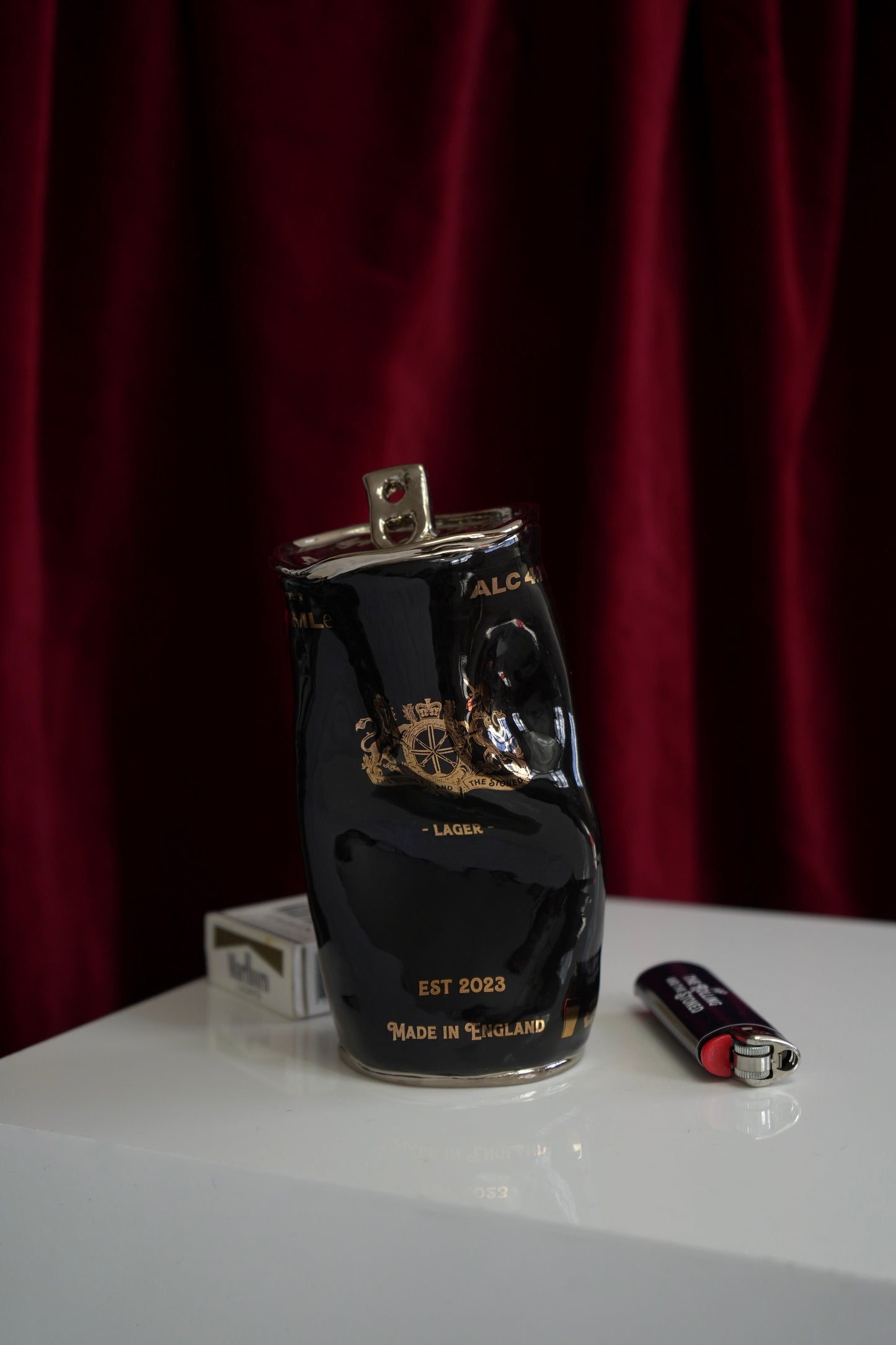 CRUSHED SILVER BEER CAN