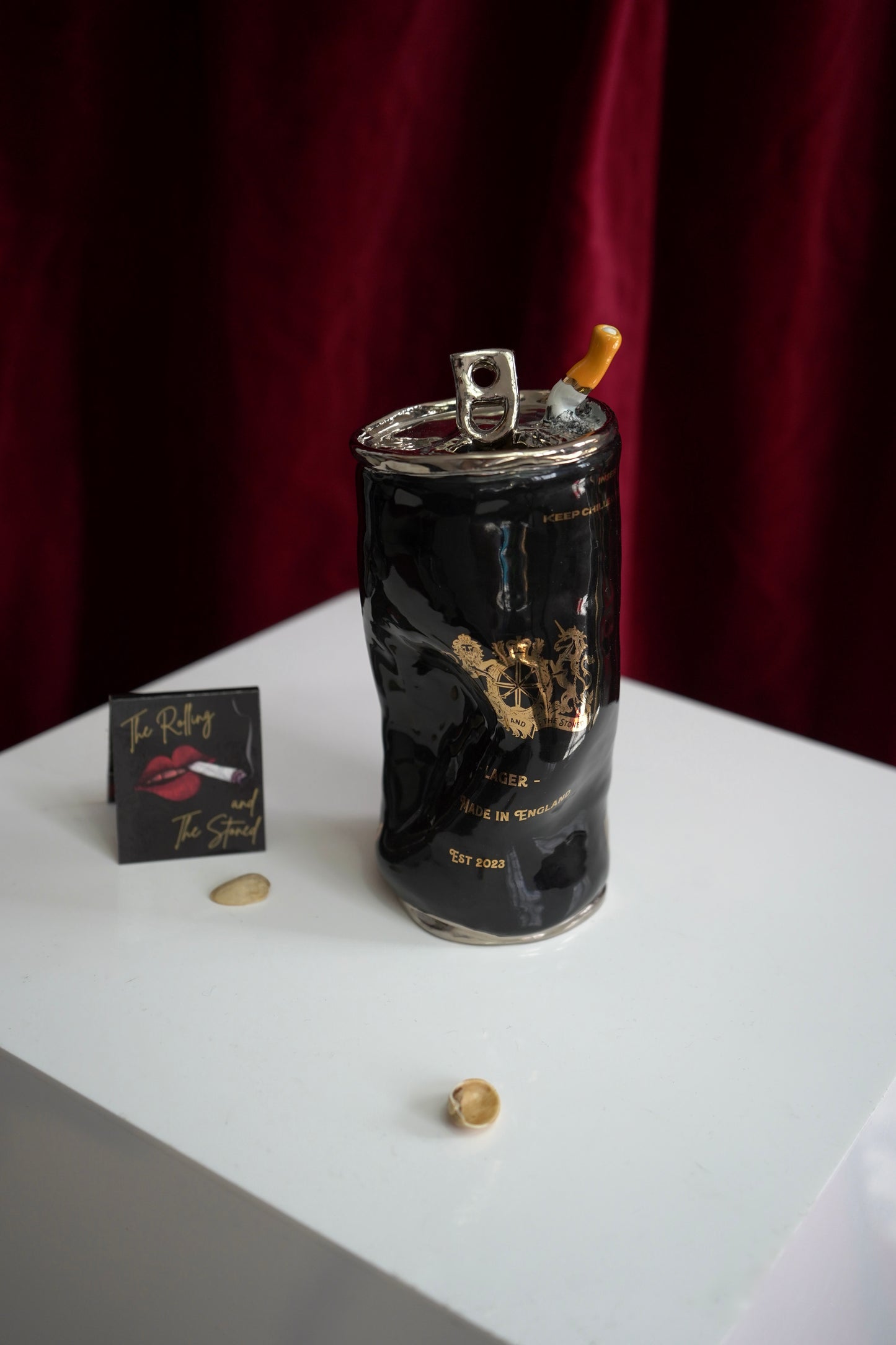 SILVER CIGARETTE BEER CAN