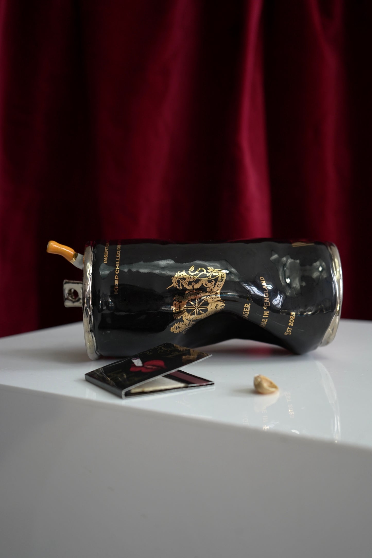 SILVER CIGARETTE BEER CAN