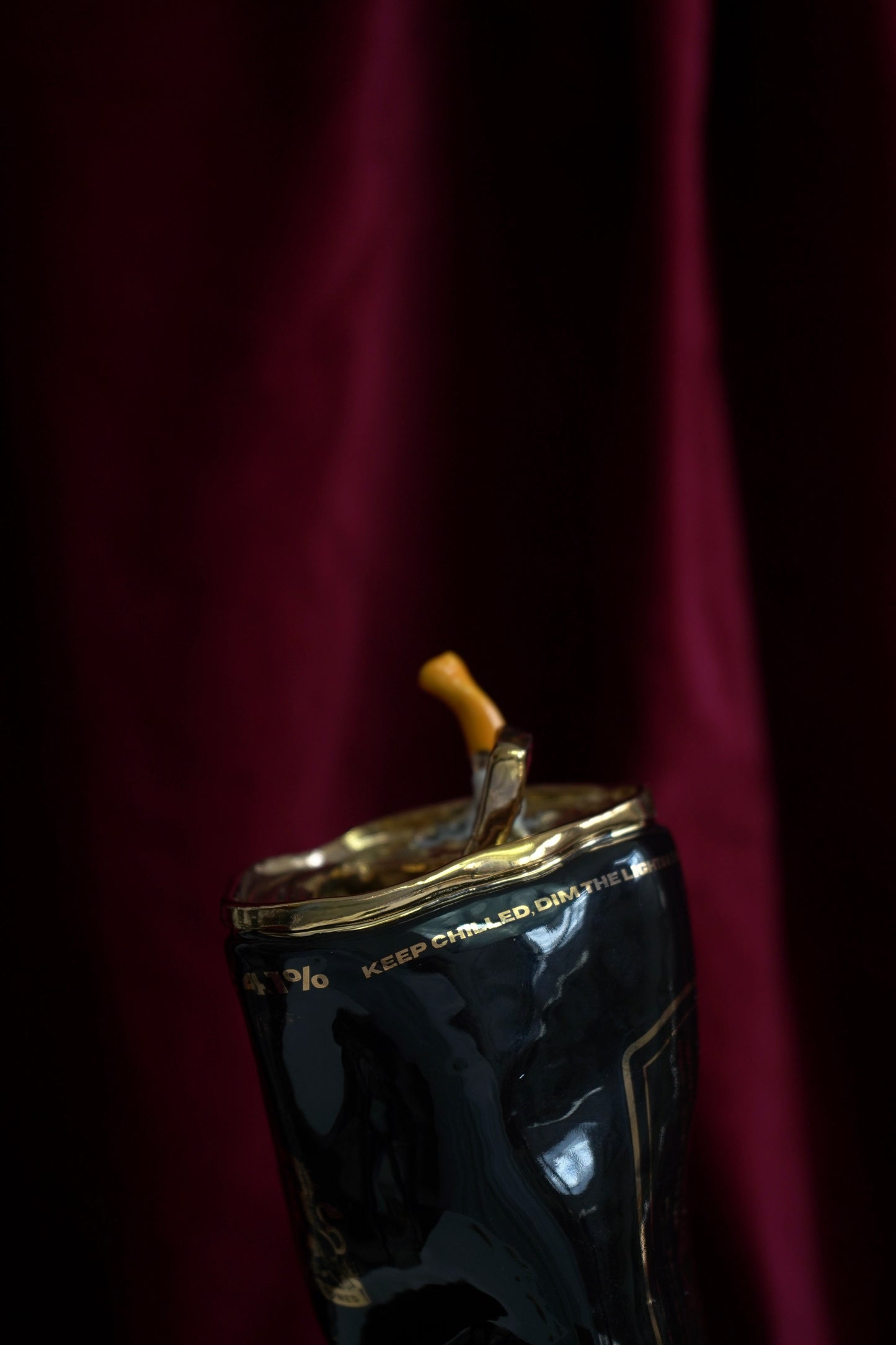 GOLDEN STUBBED OUT CIGGY BEER CAN
