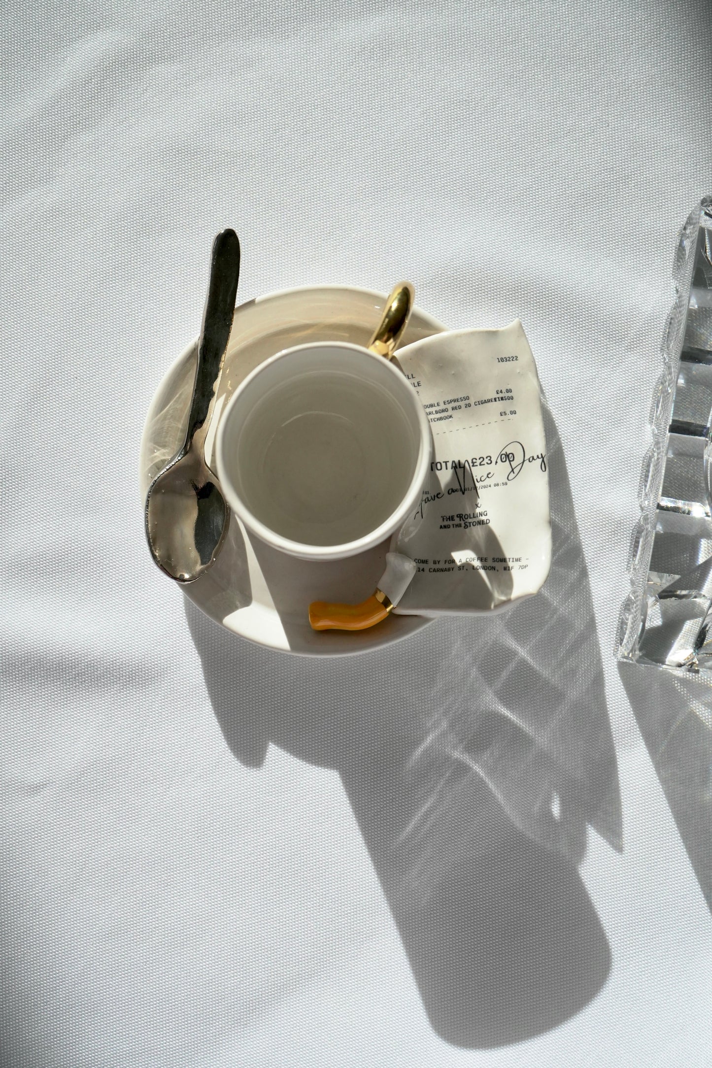 THE NOUVEAU CURL ESPRESSO CUP & CIGGY