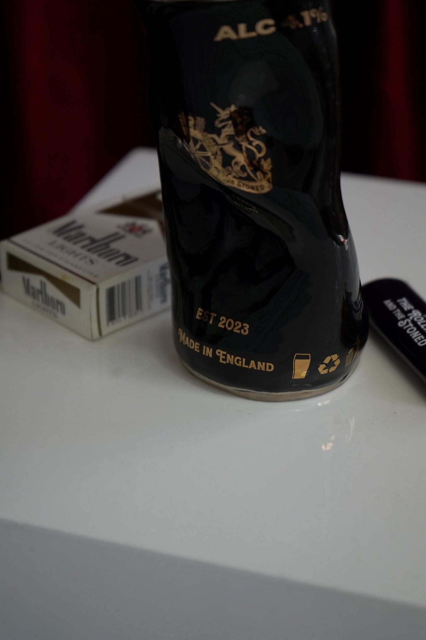 CRUSHED SILVER BEER CAN