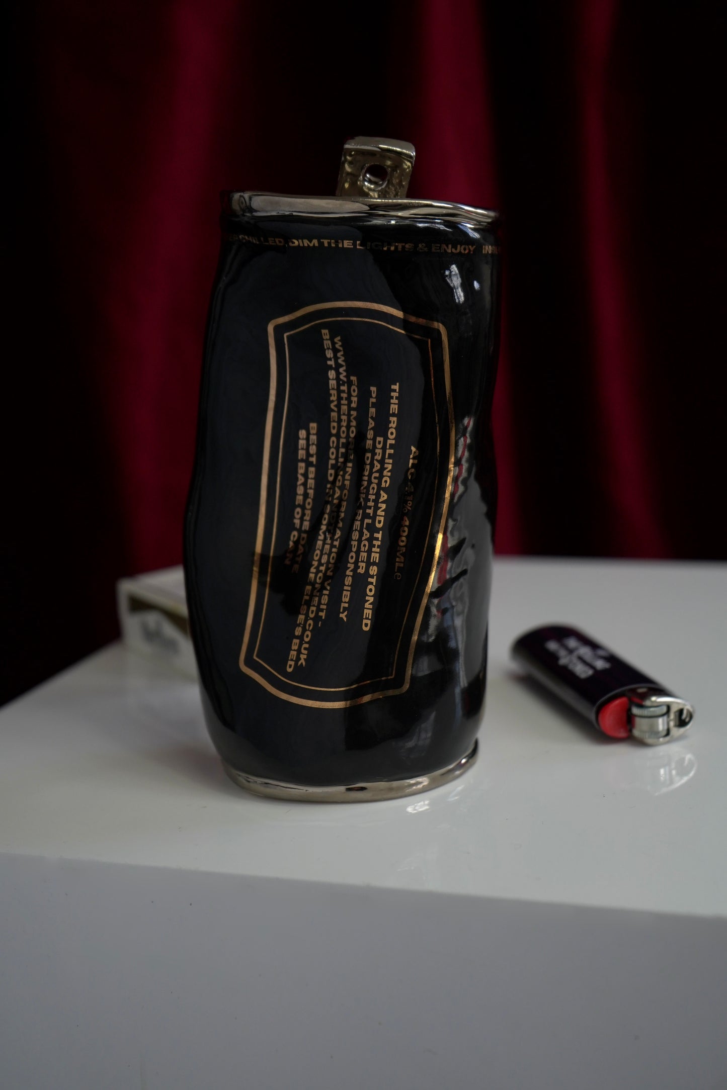 CRUSHED SILVER BEER CAN