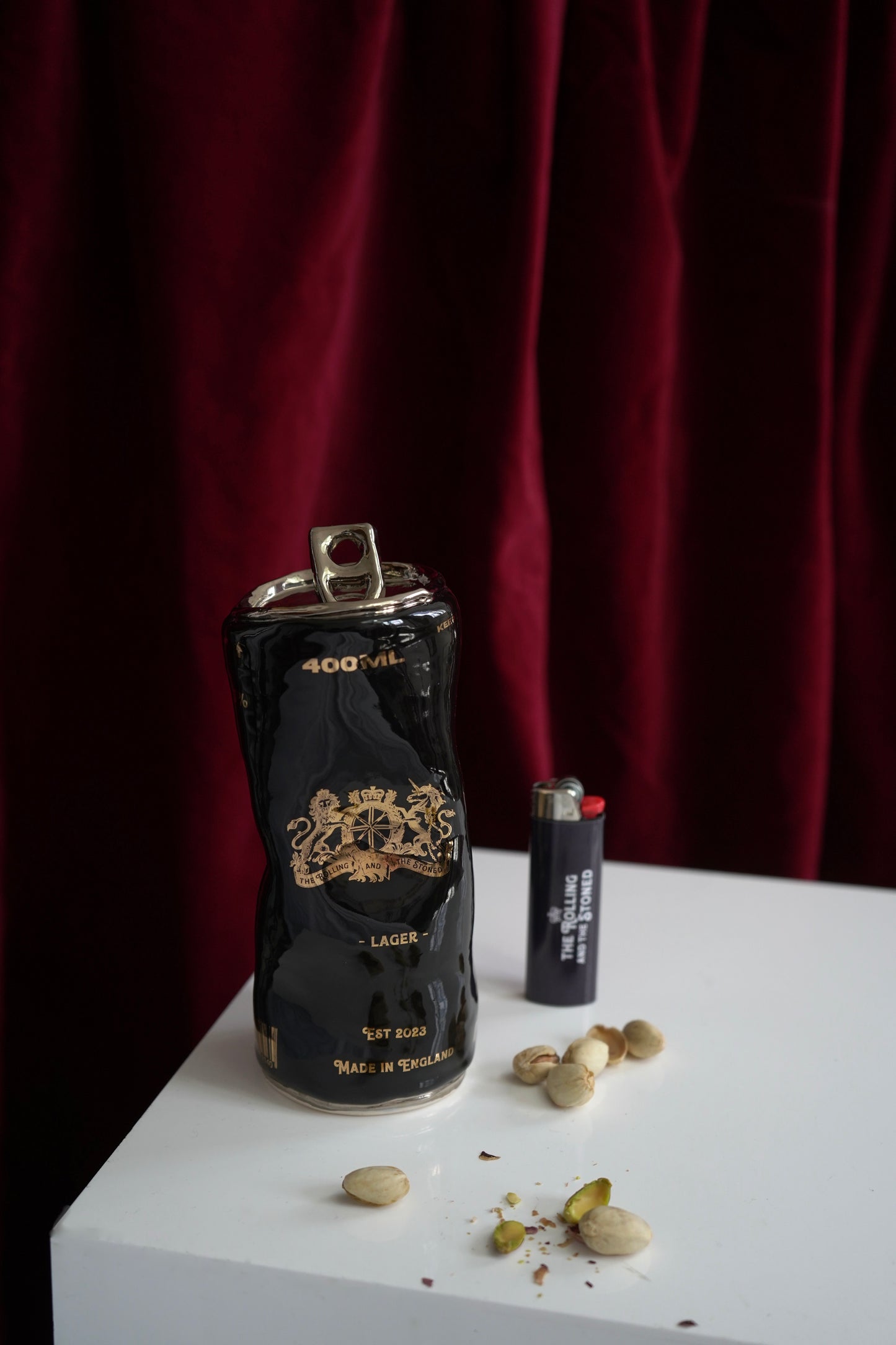 SILVER BEER CAN