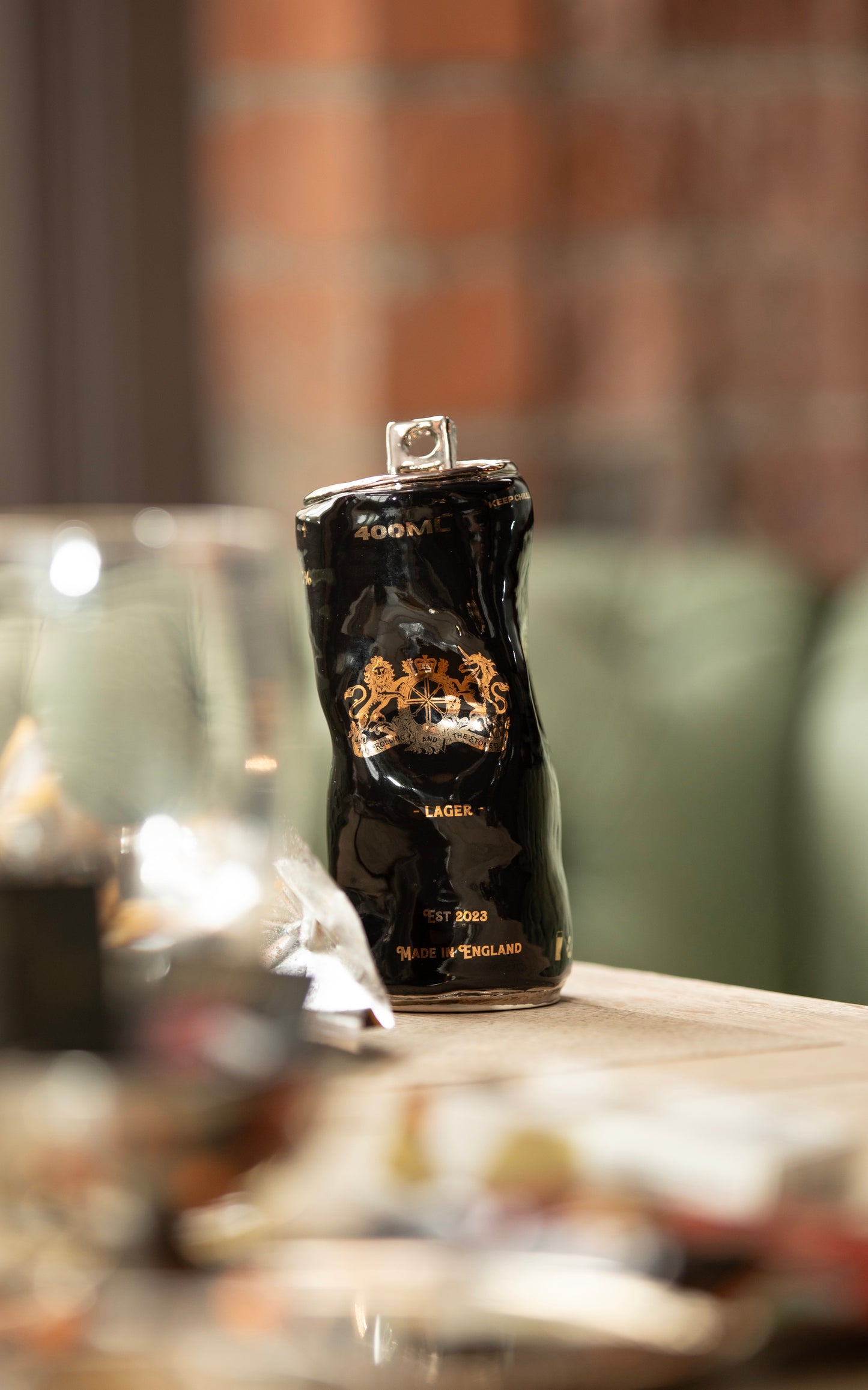 CRUSHED SILVER BEER CAN