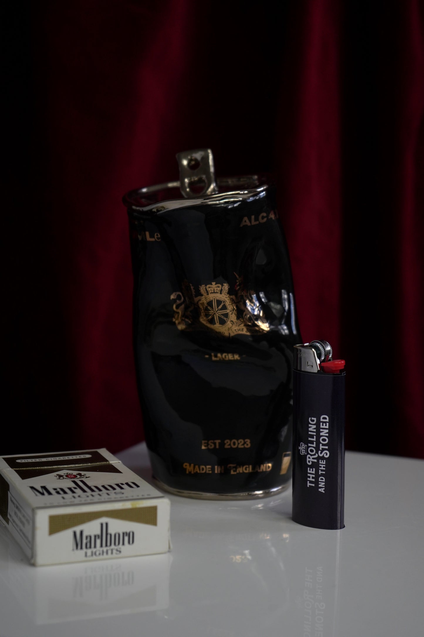 CRUSHED SILVER BEER CAN