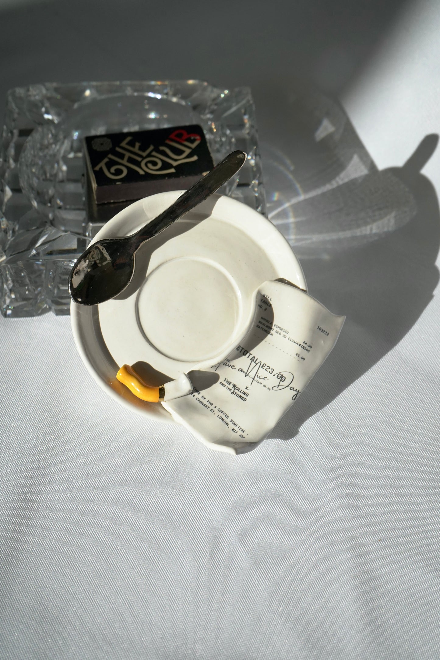 THE NOUVEAU CURL ESPRESSO CUP & CIGGY