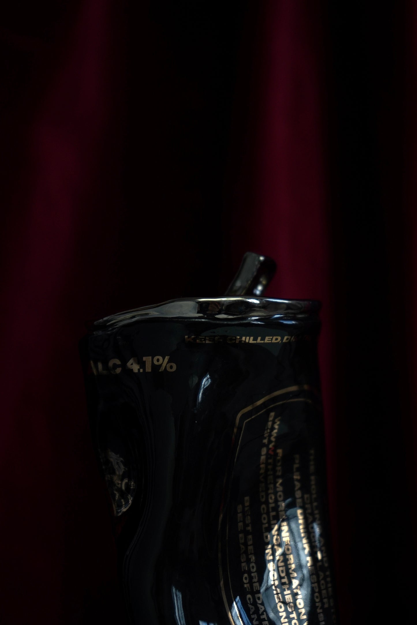 CRUSHED SILVER BEER CAN